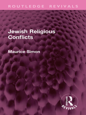cover image of Jewish Religious Conflicts